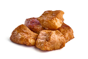 Hungarian goulash, beef, pork stewed pork, isolated on white background