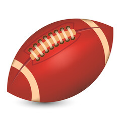 Ball for regbi, sport american game, equipment for play.