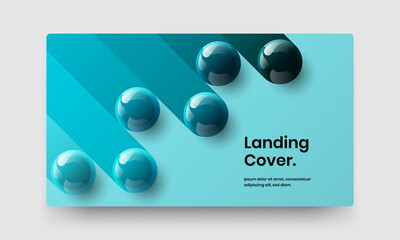 Multicolored 3D spheres book cover layout. Clean presentation vector design illustration.