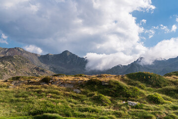 Andorra lakes on Tristaina scenic view