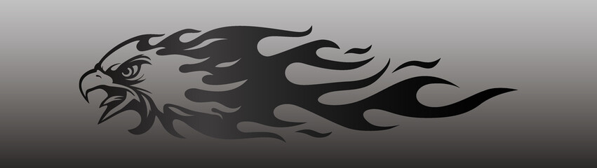 Eagle Head Logo Design Sport Team Mascot Template Vector