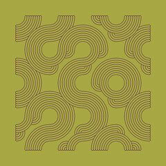 Color truchet tiling connections illustration