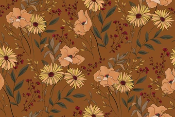 Fototapeten seamless floral pattern © Yulya i Kot