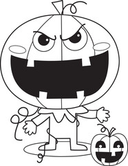 Halloween pumpkin cartoon
