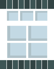 window  design illustration isolated with no background 