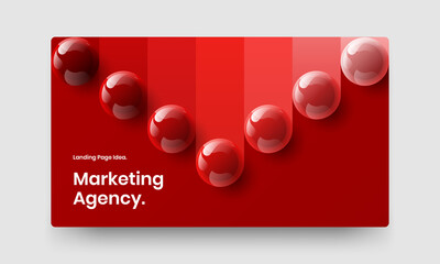 Abstract corporate brochure design vector illustration. Amazing 3D balls company cover template.