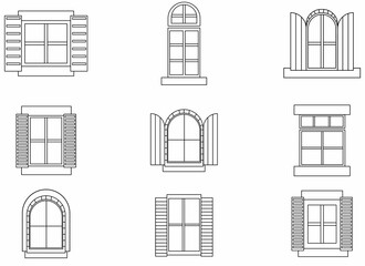 window vector design illustration isolated on gray background 