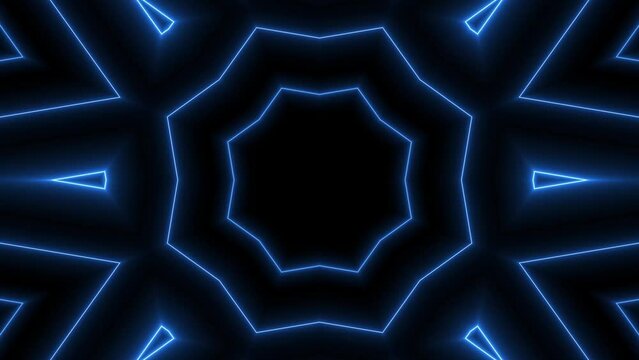 Hypnotic strobe background. Led laser neon lights flickering. Strong crazy moving shapes. Music show opener video 4k.