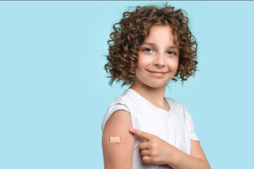 Сhild girl after vaccination