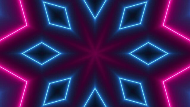 Hypnotic strobe background. Led laser neon lights flickering. Strong crazy moving shapes. Music show opener video