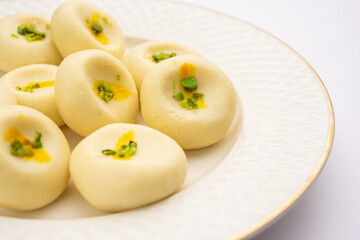 Sandesh or shondesh is a dessert, originating from the Bengal, India, created with milk and sugar