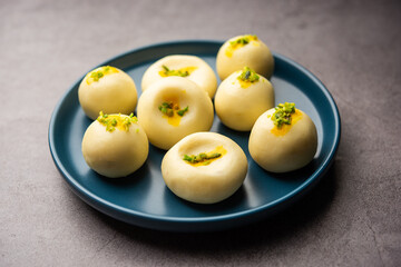 Sandesh or shondesh is a dessert, originating from the Bengal, India, created with milk and sugar
