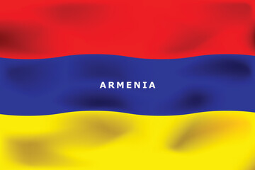 National flag of Armenia. Realistic pictures flag