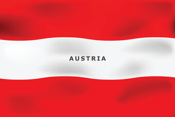 National flag of Austria. Red, white and red colors of flag