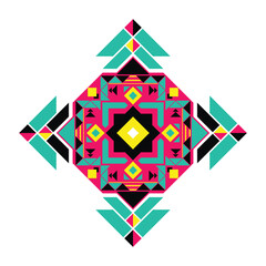 
Geometric figure. Mexican and African tribal ornaments. ethnic print for design fashion clothing embroidery banner poster card background vector illustration