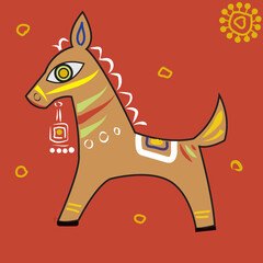 Horse pattern  Design illustration.