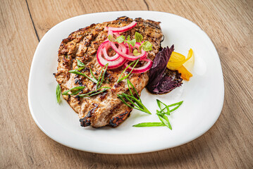 grilled steak on the parchment