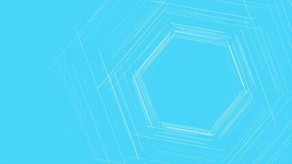 Blue hexagonal linear abstract futuristic tech background