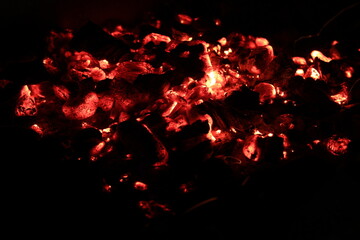 Fototapeta na wymiar fire flames on black background 