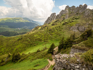 Fototapeta na wymiar beautiful mountain landscape in Ciucas Mountains, Romania 