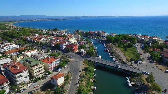 Aerial view of Ak&ccedil;ay. Balikesir,TURKEY.