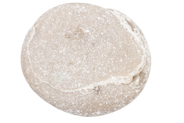 Top view of single gray pebble