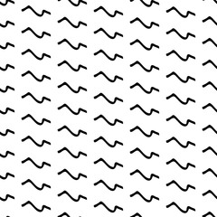 Seamless pattern with sketch squiggle