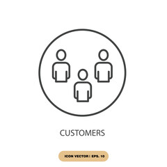 customers icons  symbol vector elements for infographic web