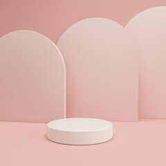 Abstract minimal scene, design for cosmetic or product display podium 3d render.	