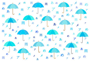 Obraz na płótnie Canvas ゴシック体 雨 傘 抽象 模様 装飾 ベクター ai 素材 背景