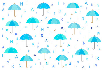 Fototapeta na wymiar ゴシック体 雨 傘 抽象 模様 装飾 ベクター ai 素材 背景