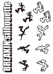 BREAK DANCE SILHOUETTE