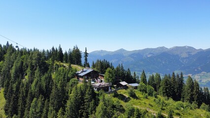 Alps Mountain Range, Austria, Europe - Ariel Drone Shot