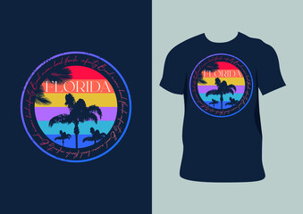 Florida miami t-shirt design concept	