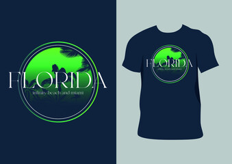 Florida miami t-shirt design concept	