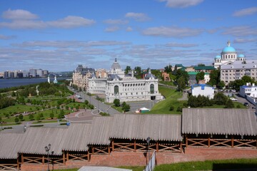 Wall of the ancient Kremlin in Kazan.