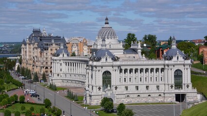View of the city of Kazan on a bright sunny day.
