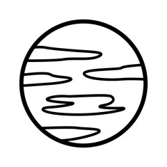 Planet icon vector design template.