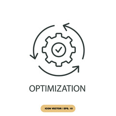 optimization icons  symbol vector elements for infographic web