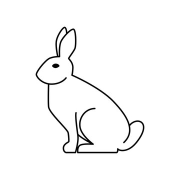 Rabbit icon vector design template.