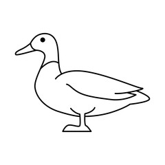 Duck icon vector design template.