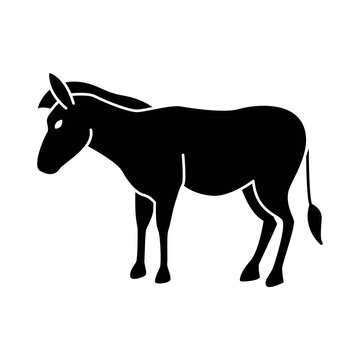 Donkey icon vector design template.