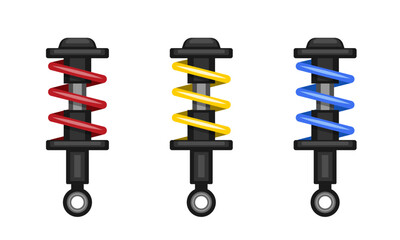 Strut. Shock absorber. Rear shock absorber. Vector realistic clipart isolated on white background.