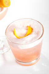 Negroni sour cocktail close up