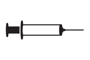 Syringe icon. Medical health injection. Vaccine drug symbol. Medicine vector illustration.