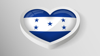 EPS10 Vector Patriotic heart with flag of Honduras.