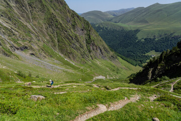 route to the port of Vénasque, Luchon, Pyrenean mountain range, France