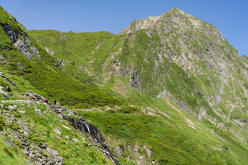 Obraz premium route to the port of Vénasque, Luchon, Pyrenean mountain range, France