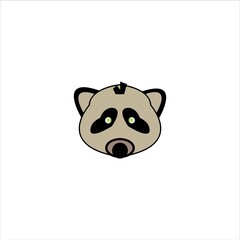 Bear head cartoon icon design illustration template web