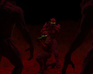 Pair Soldiers With Night